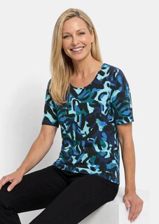 Viskoseshirt mit künstlerischem Print thumbnail 4