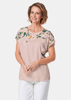 Luchtige blouse van chiffon met een bloemenprint thumbnail 1