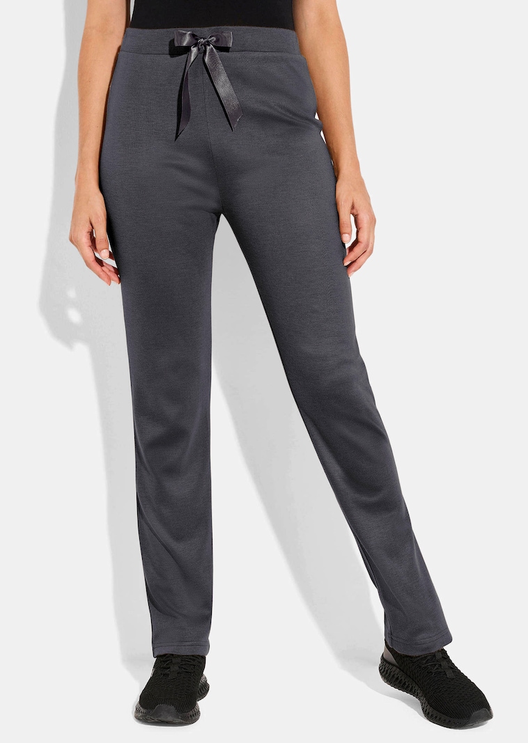 Pantalon en jersey aspect maille