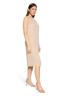 Goldschimmerndes Plisseekleid ohne Ärmel thumbnail 2