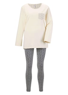 Baumwoll-Pyjama mit schmaler Hose thumbnail 4