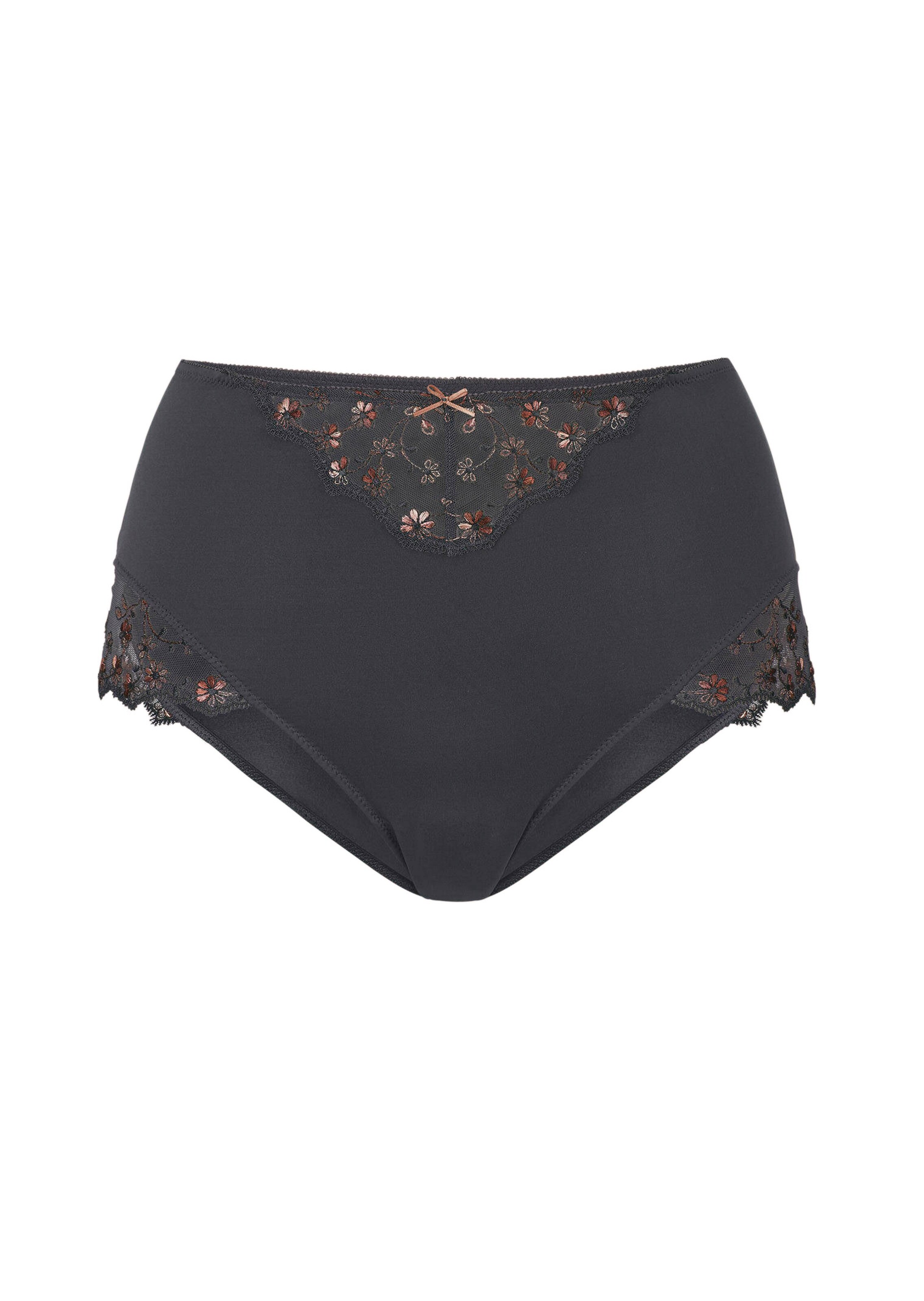 Taillenslip mit floraler Stickereispitze