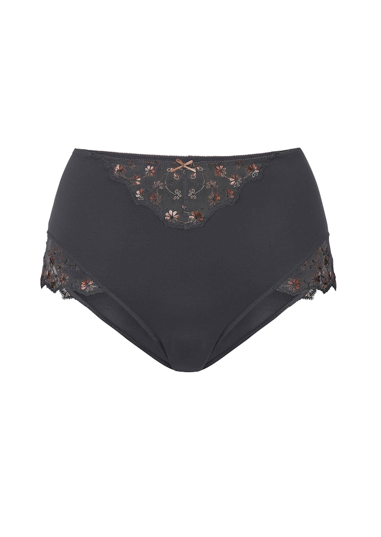 Tailleslip met gebloemd borduurkant
