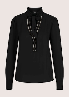 Bluse mit Nietenbesatz und Bindeband thumbnail 7
