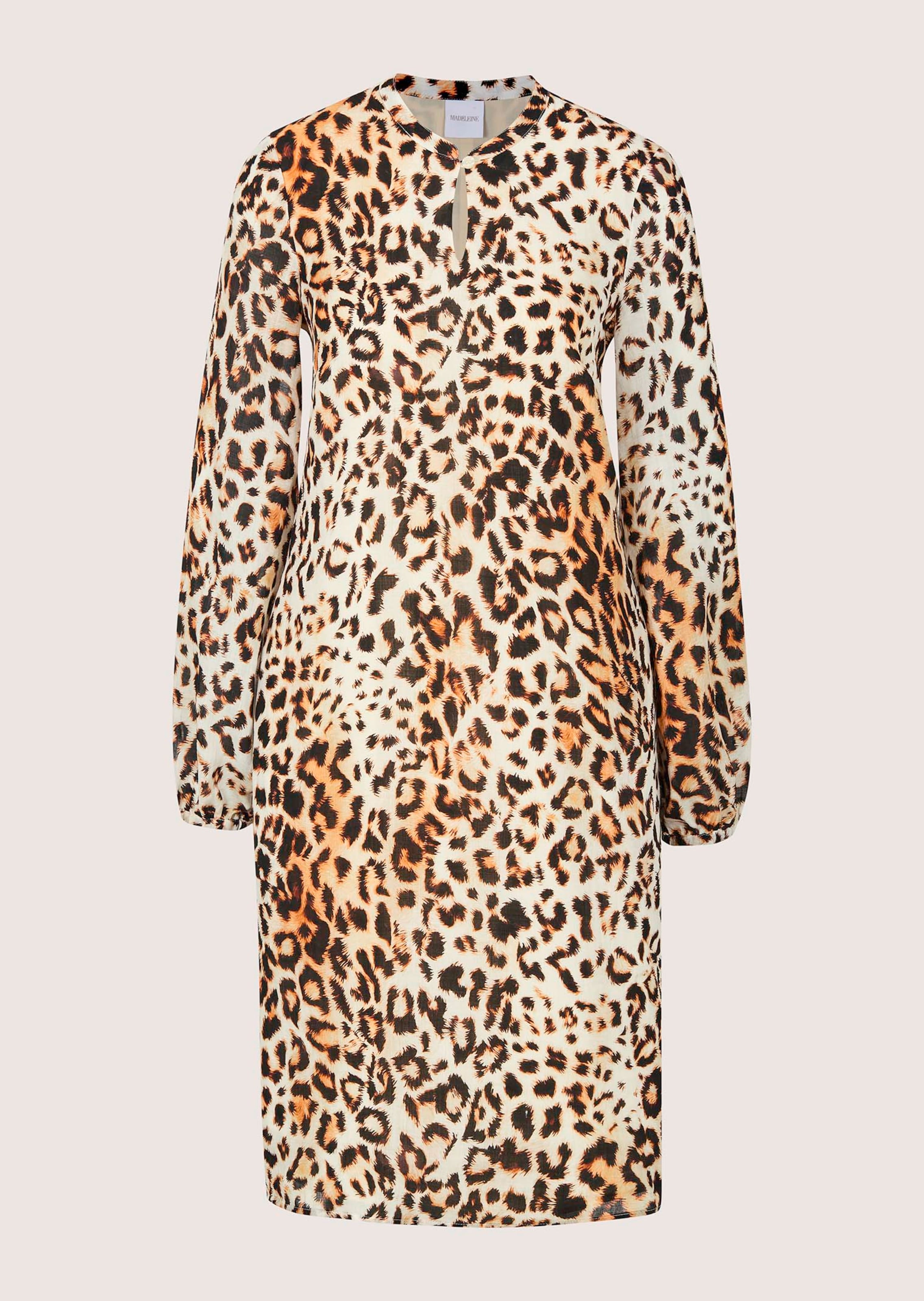 Leo-Kleid mit Leinenanteil