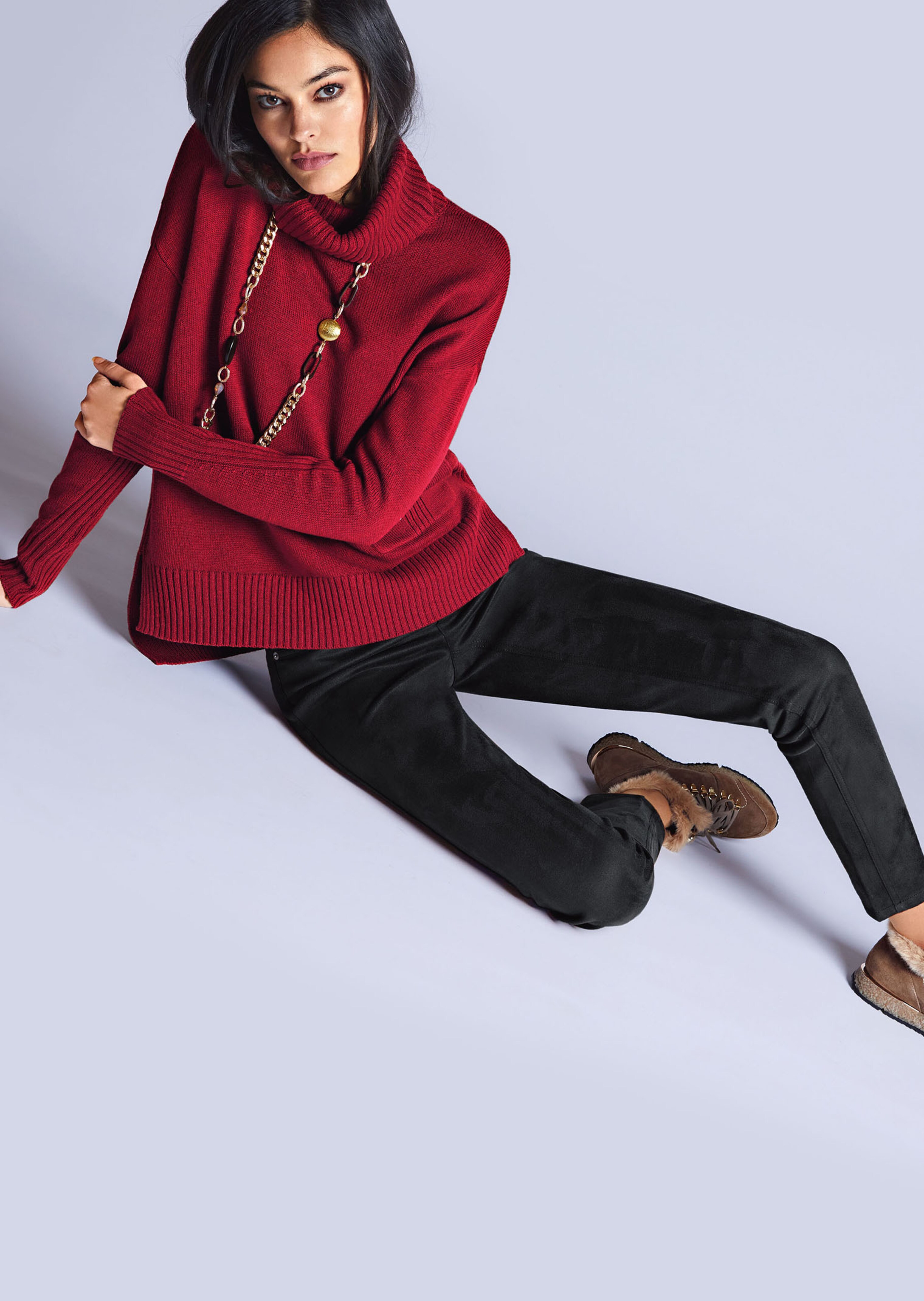 Turtleneck jumper with cashmere