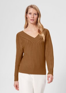 Pull en maille torsadée et encolure en V thumbnail 2