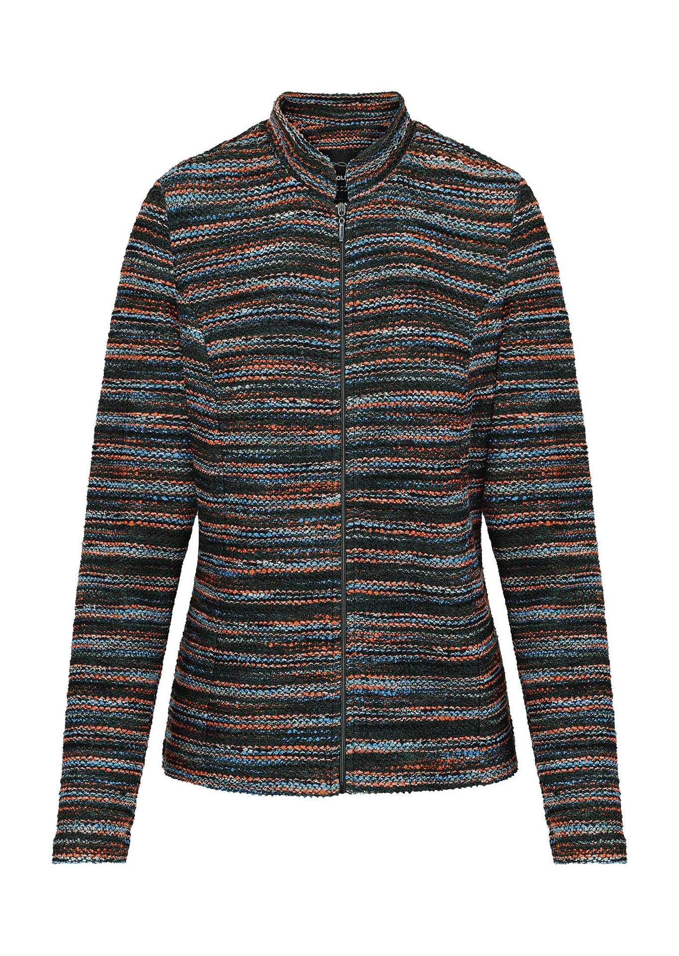 Jas van jersey in bouclélook