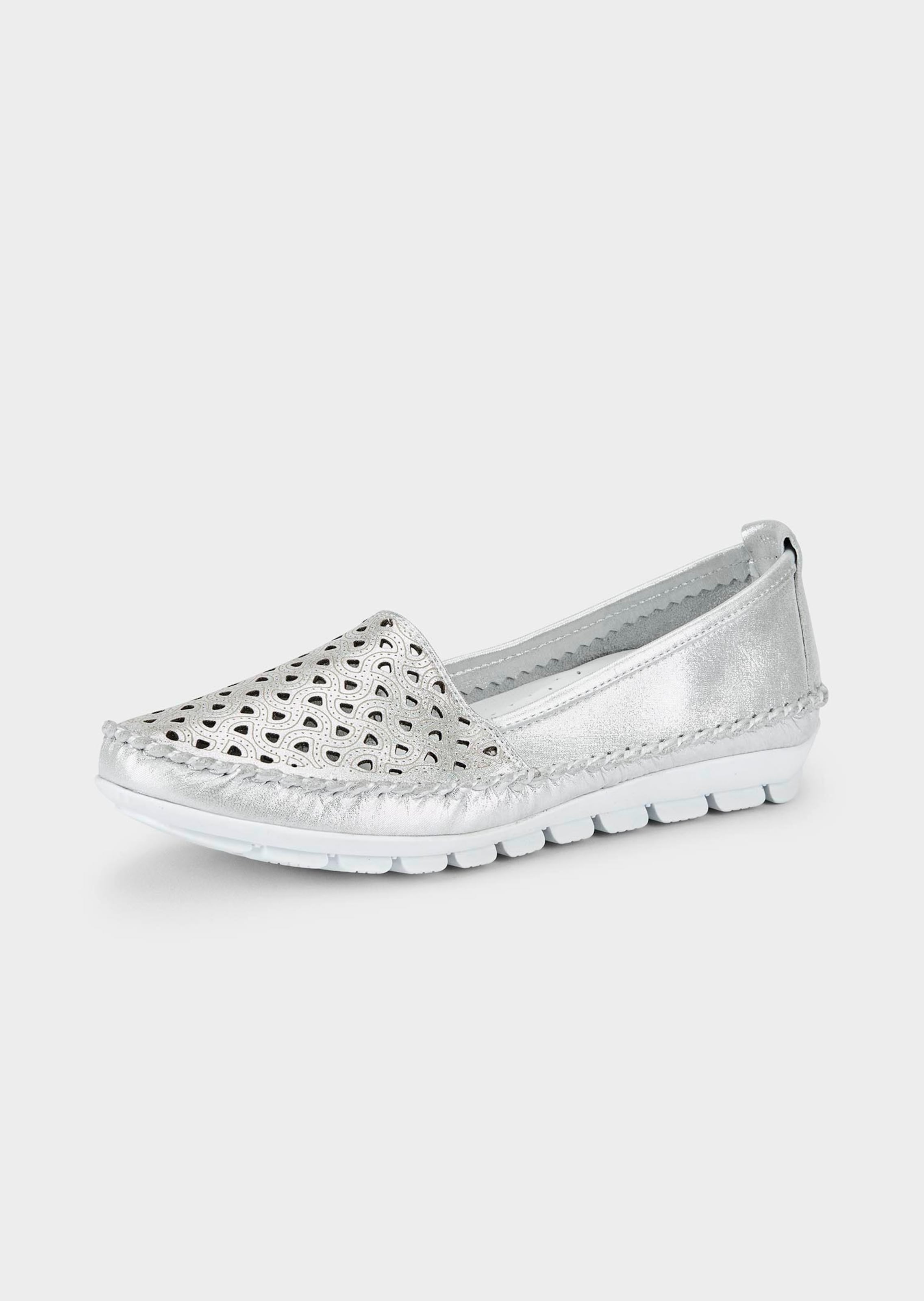 Leder-Slipper mit Wechselfussbett