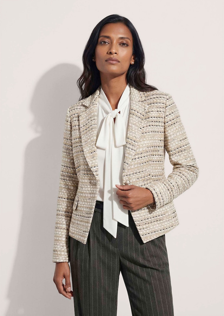 Textured tweed blazer