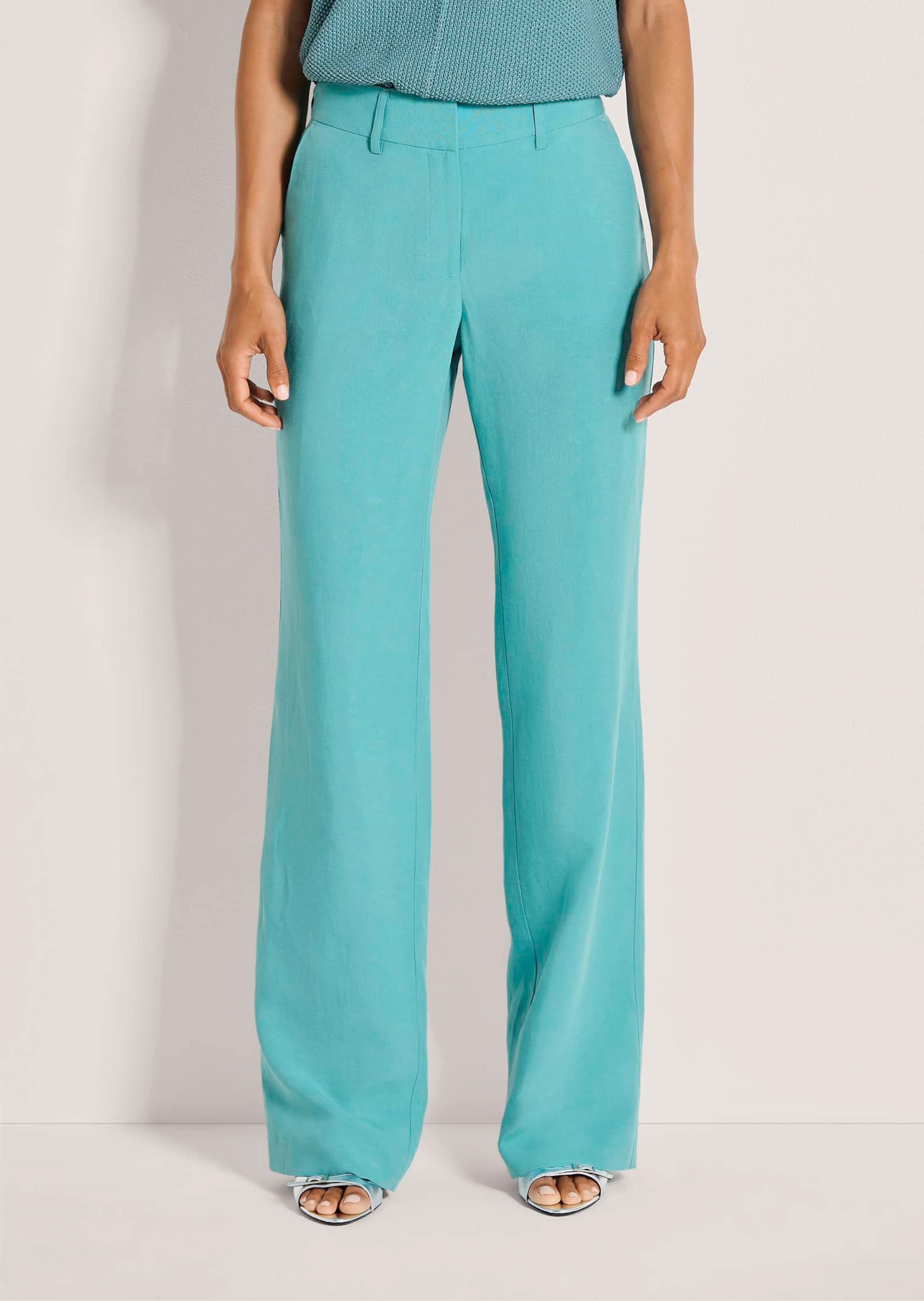 Weite Sommerhose aus Lyocell und Leinen