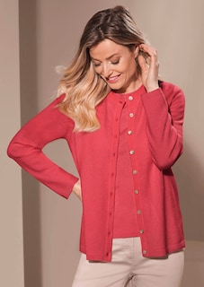 Kaschmirstrickjacke mit Rundhalsausschnitt thumbnail 7