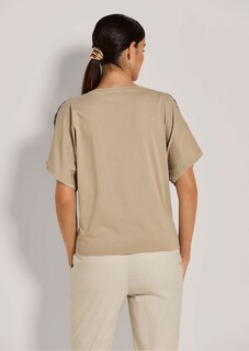 Rundhals-Shirt im Material-Mix thumbnail 4