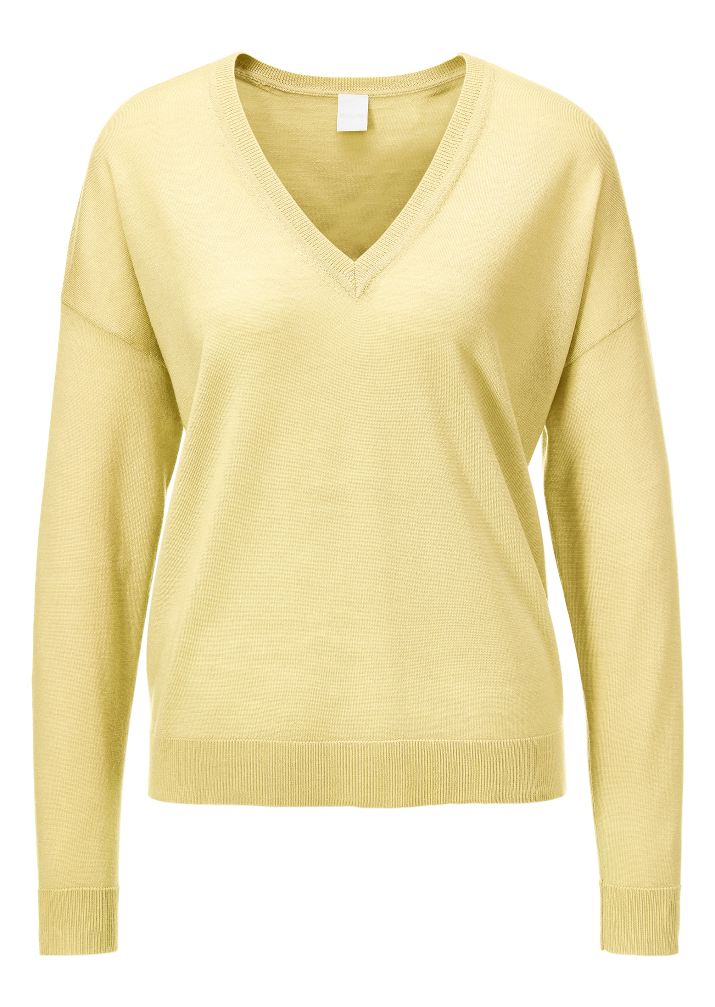 V-Pullover aus reiner Schurwolle