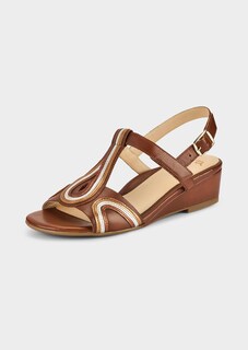 Sandalen van leer met sleehak thumbnail 1