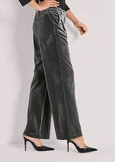 Pantalon large en velours à enfiler thumbnail 5