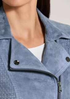Kurze Bikerjacke aus softem Ziegenvelours thumbnail 6