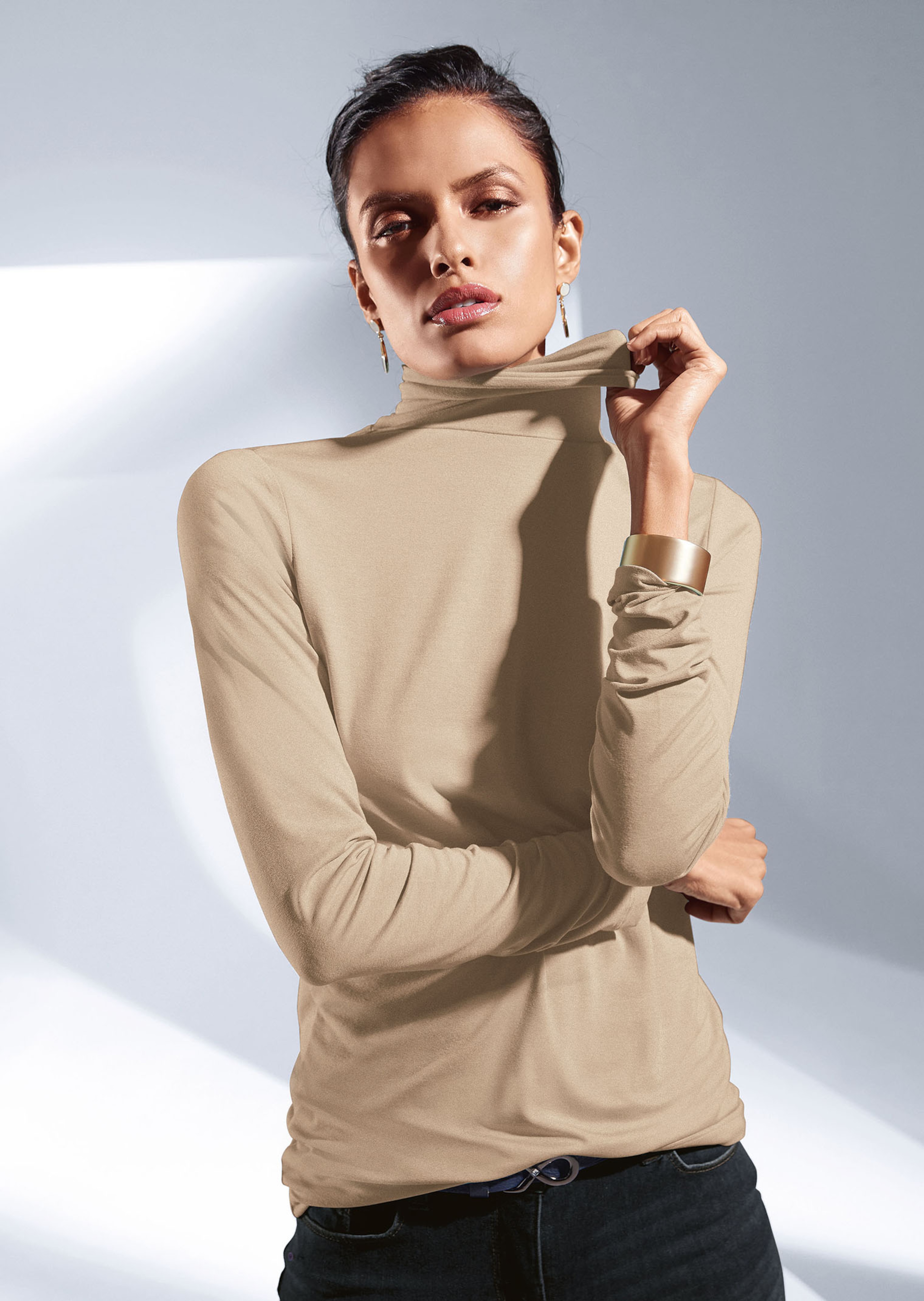 Longsleeve mit Rollkragen