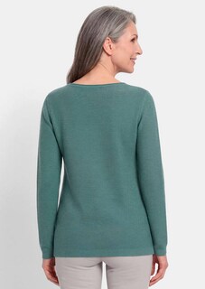 Feiner Strickpullover mit U-Boot-Ausschnitt thumbnail 3