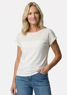 Shirt met kant van katoen en jersey thumbnail 1