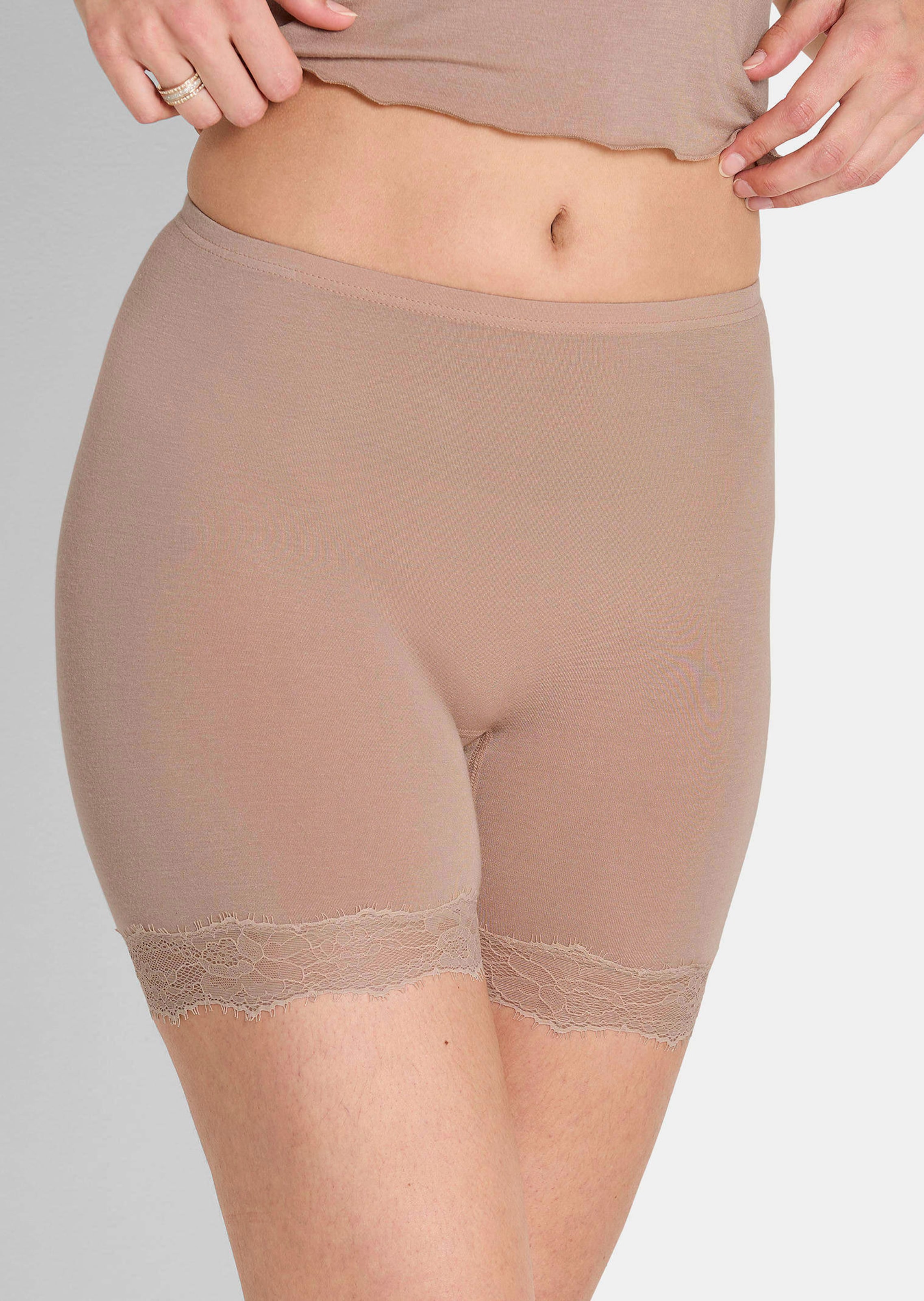 Culotte longue avec dentelle et cachemire