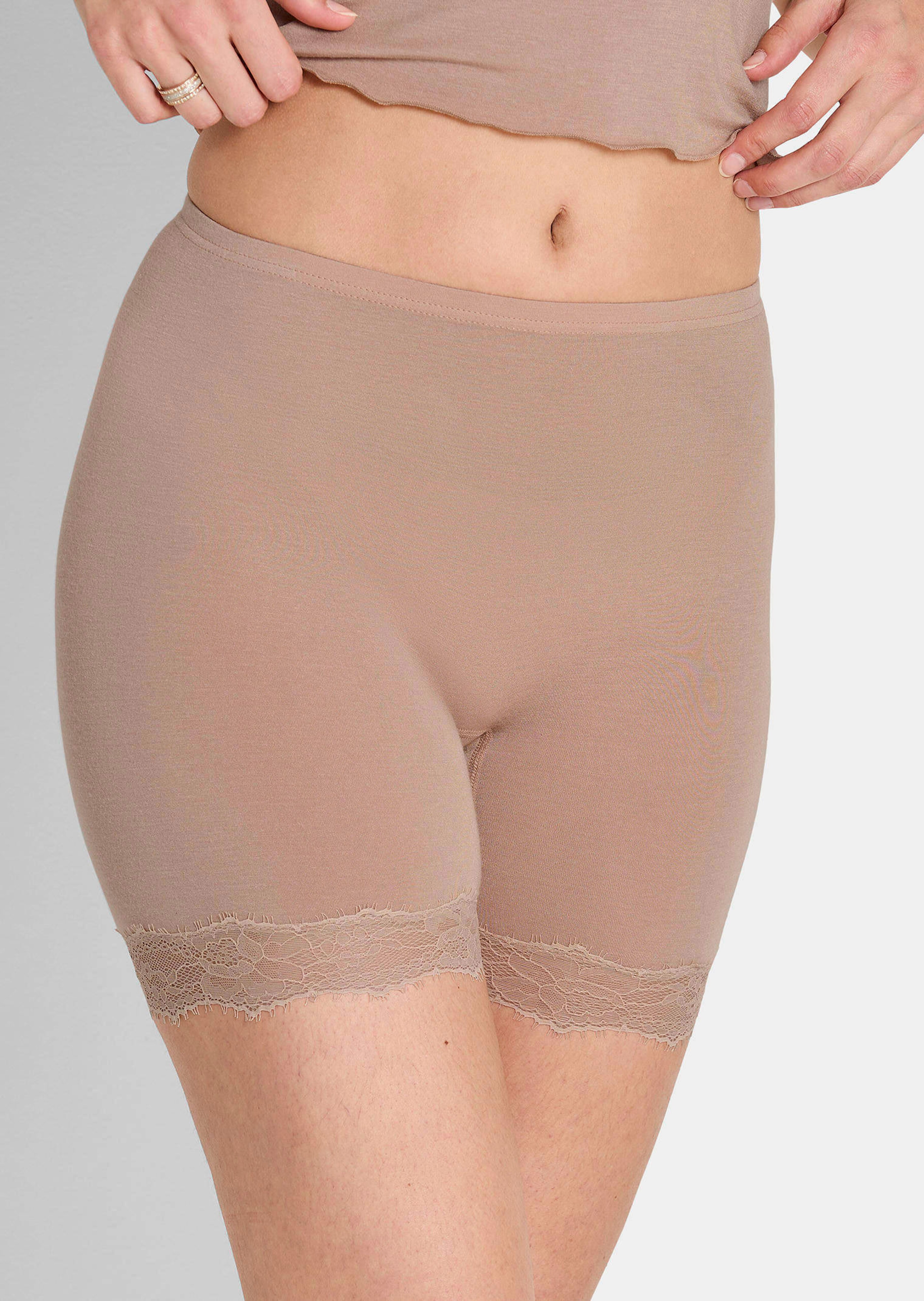 Culotte longue avec dentelle et cachemire