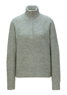 Oversize-Pullover mit Troyer-Kragen und Glitzereffekt thumbnail 2