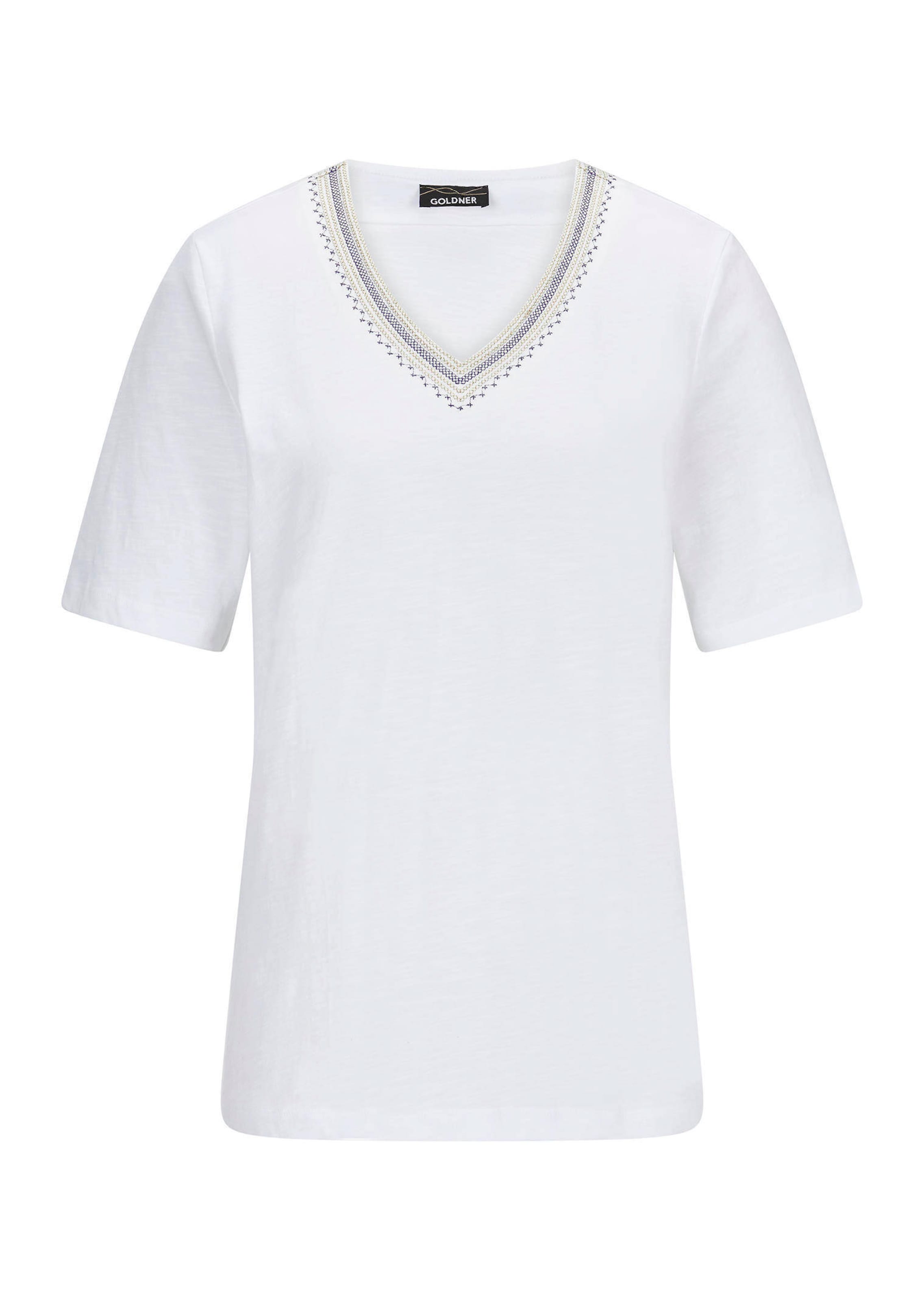 Katoenen shirt met borduursels