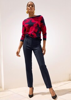 Jacquard-Pullover mit 3/4-Ärmeln thumbnail 1