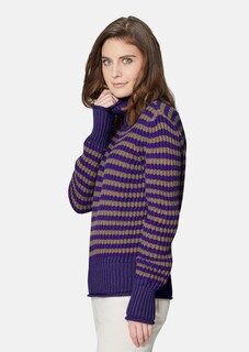Softer Schurwoll-Pullover mit stylischen Streifen thumbnail 5
