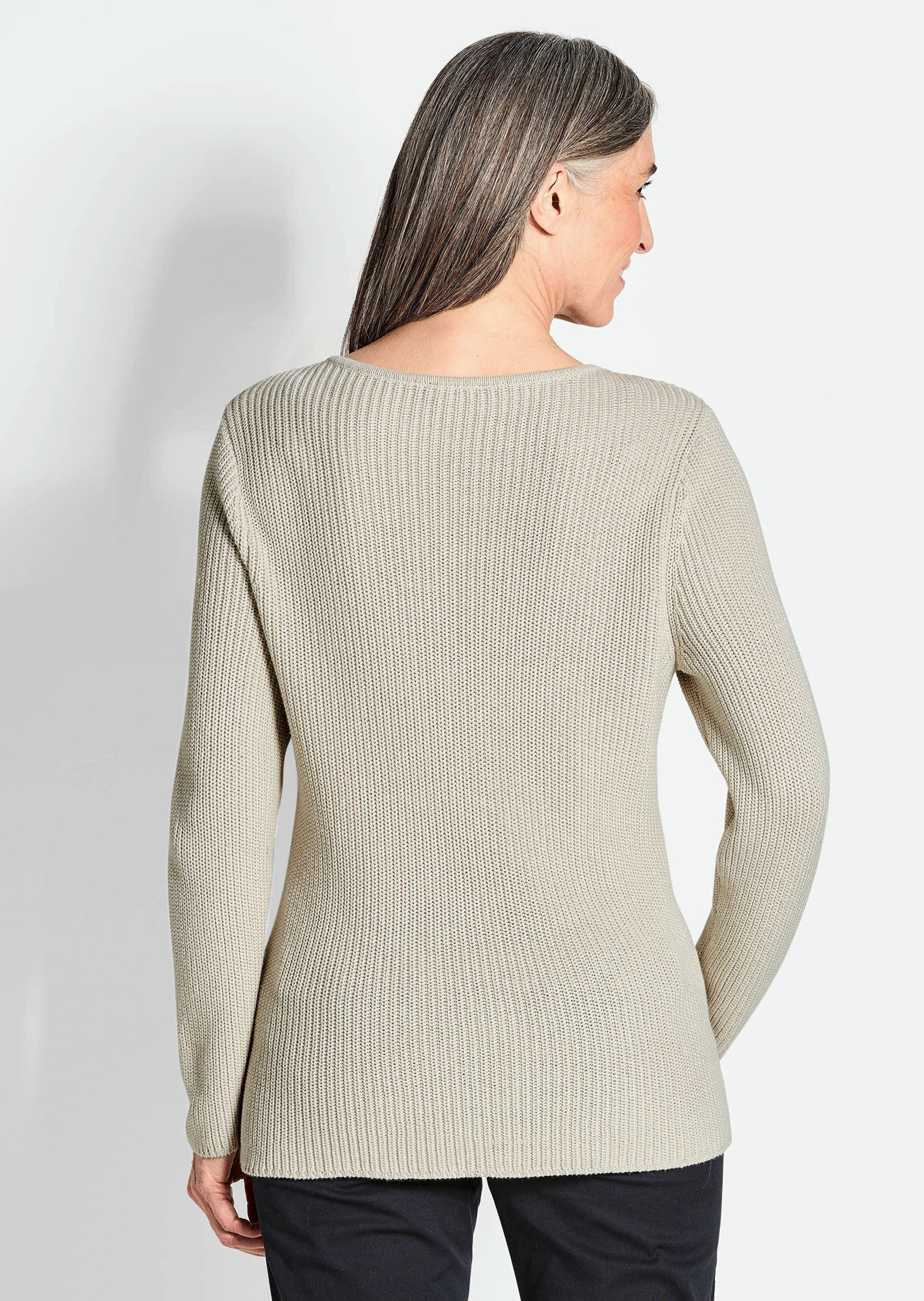 Figurschmeichelnder Pullover aus reiner Baumwolle thumbnail 3