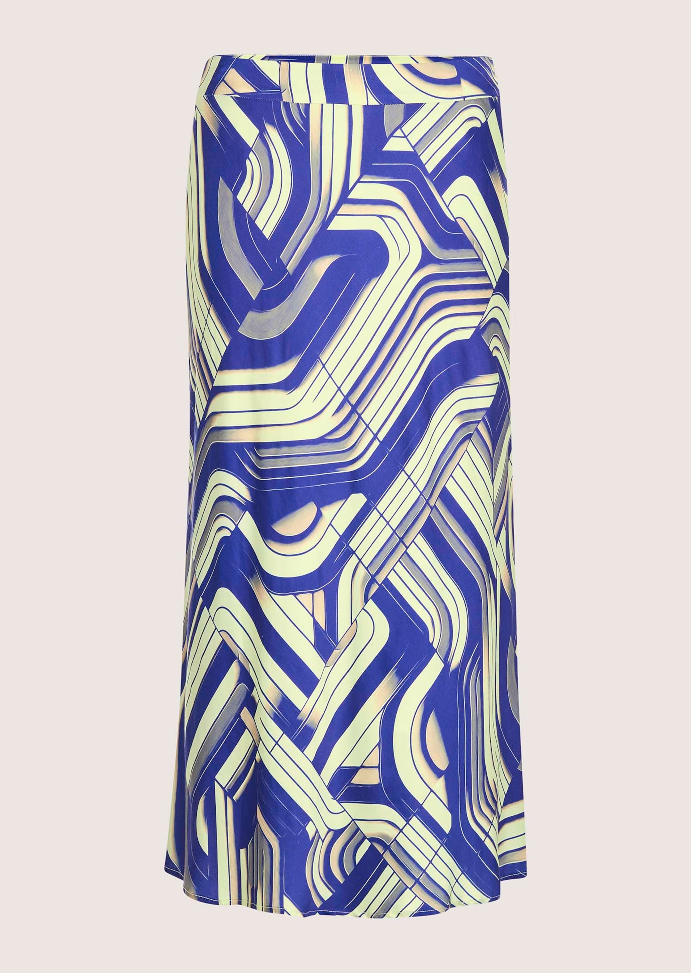 Flared midi skirt with all-over print thumbnail 7