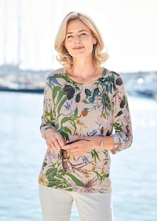 Decente pullover met bloemenmotief thumbnail 5