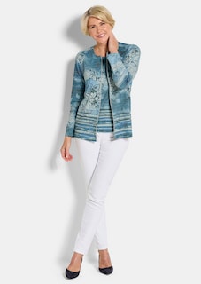 Shirtjacke aus geringeltem Struktur-Jersey thumbnail 2