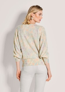 Kaschmirpullover mit pastelligem Blütenprint thumbnail 4