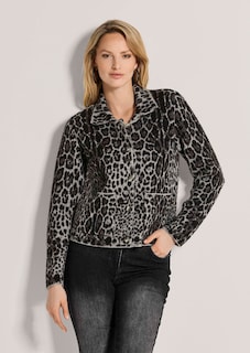 Trendstarke Strickjacke mit Leoparden-Muster thumbnail 2
