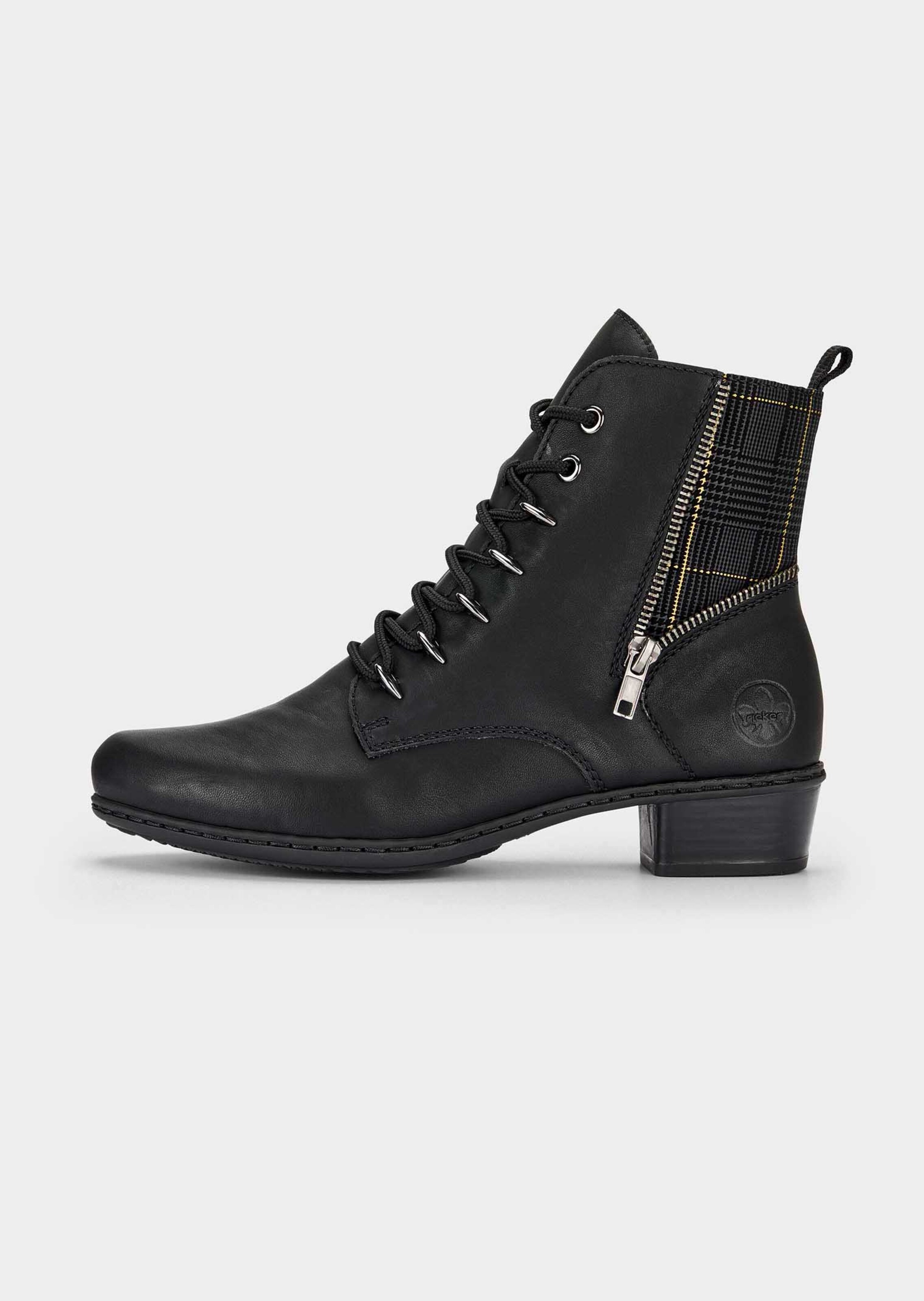 Bottines avec motif à carreaux sur la tige
