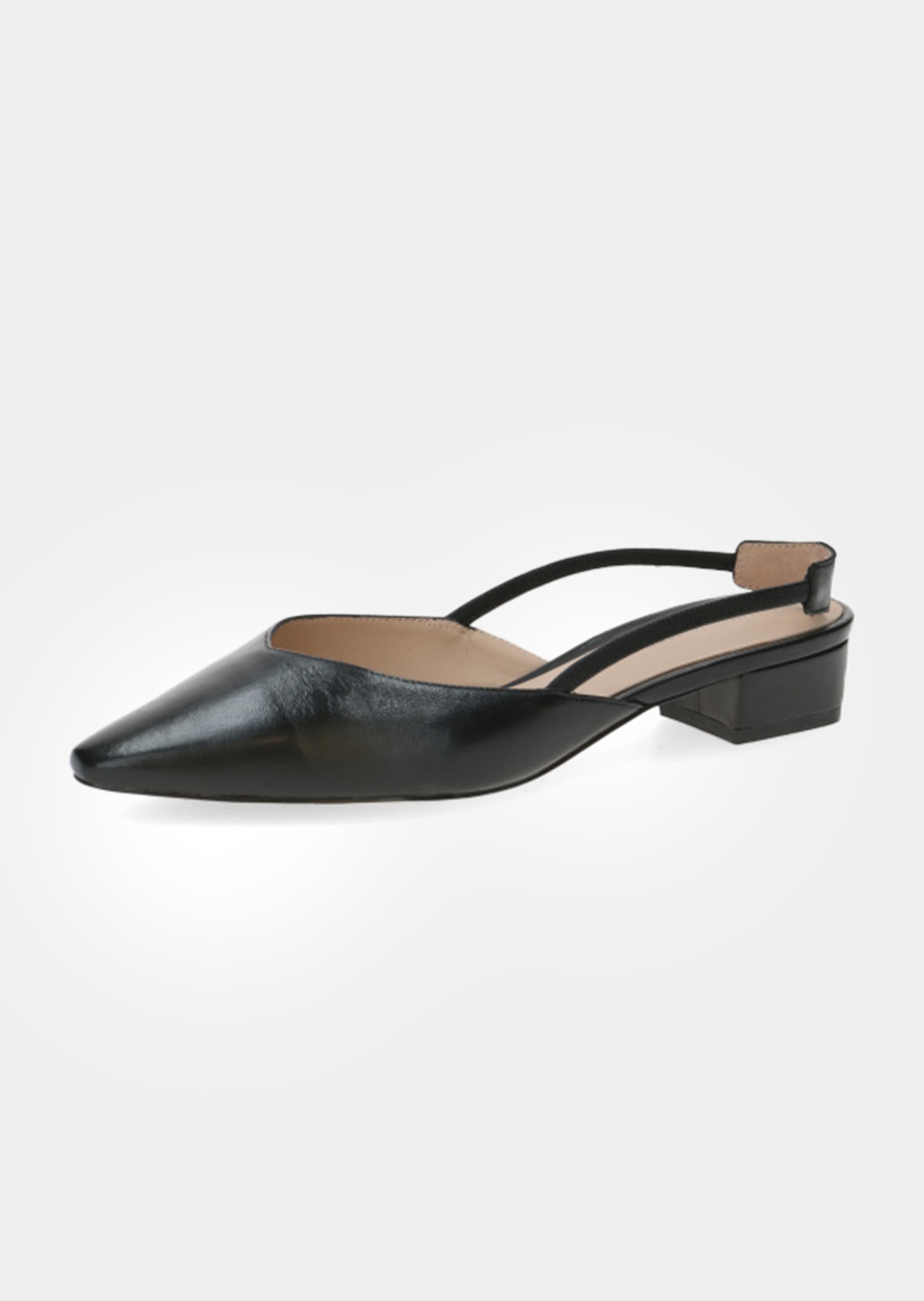 Slingpumps aus Leder
