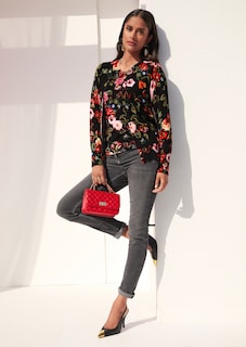 Strickjacke mit Unikat-Print thumbnail 1
