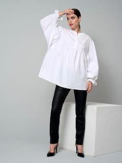 Popelinebluse mit Stehkragen thumbnail 5