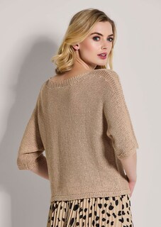 Rundhals-Pullover mit kurzen Ärmeln thumbnail 4
