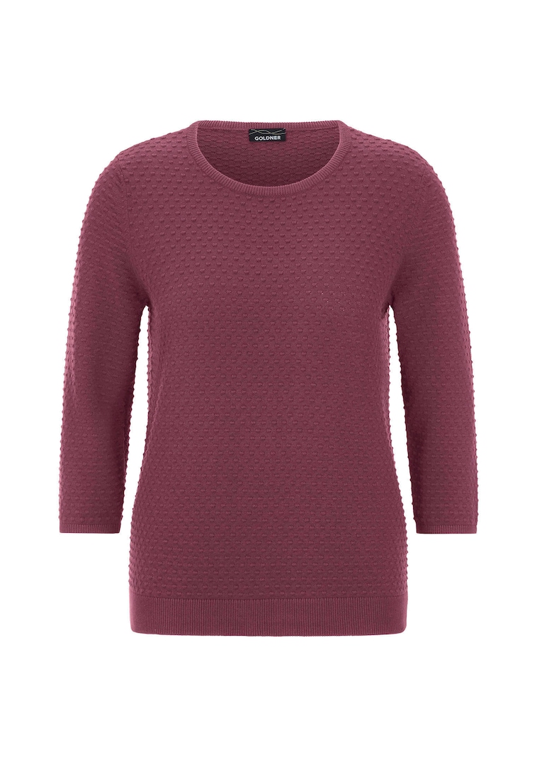 Strickpullover mit Pünktchenmuster