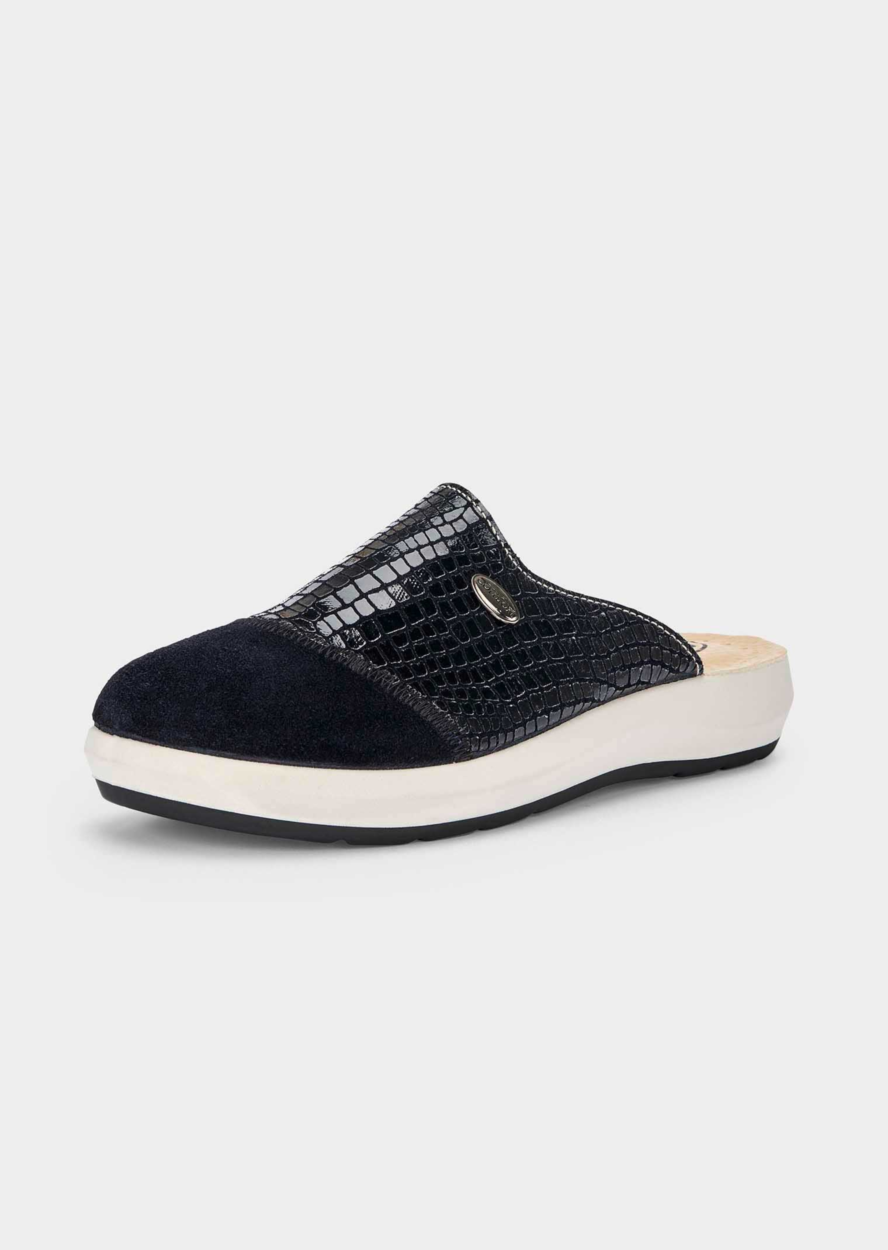 Pantoletten aus Veloursleder