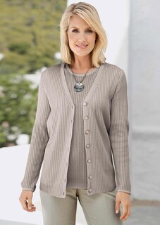 Onderhoudsarm tricot jasje met hoogwaardige ribstructuur thumbnail 7