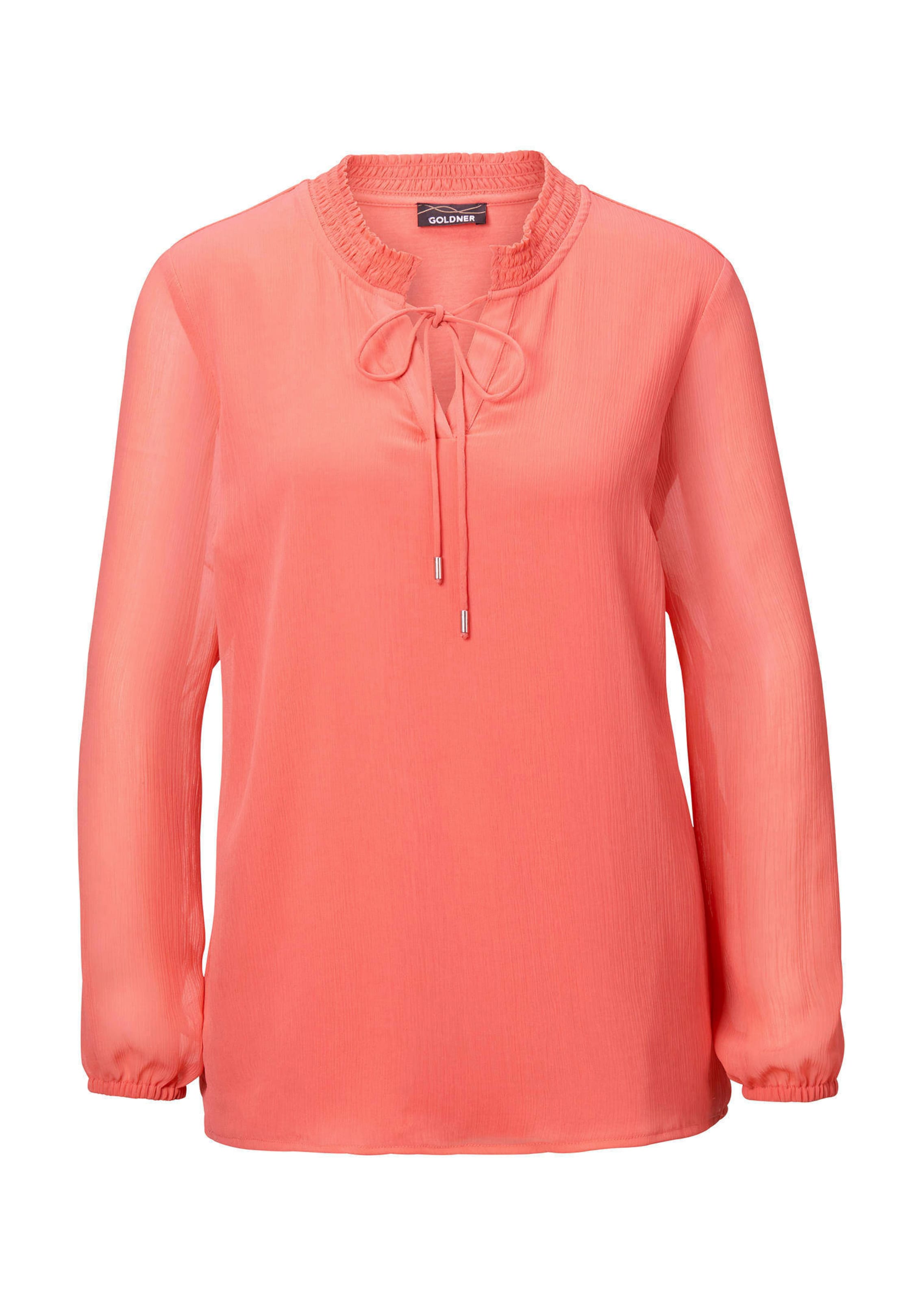 Chiffonbluse mit femininem Ausschnitt