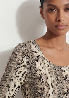 Rundhals-Shirt mit Animal-Print thumbnail 6