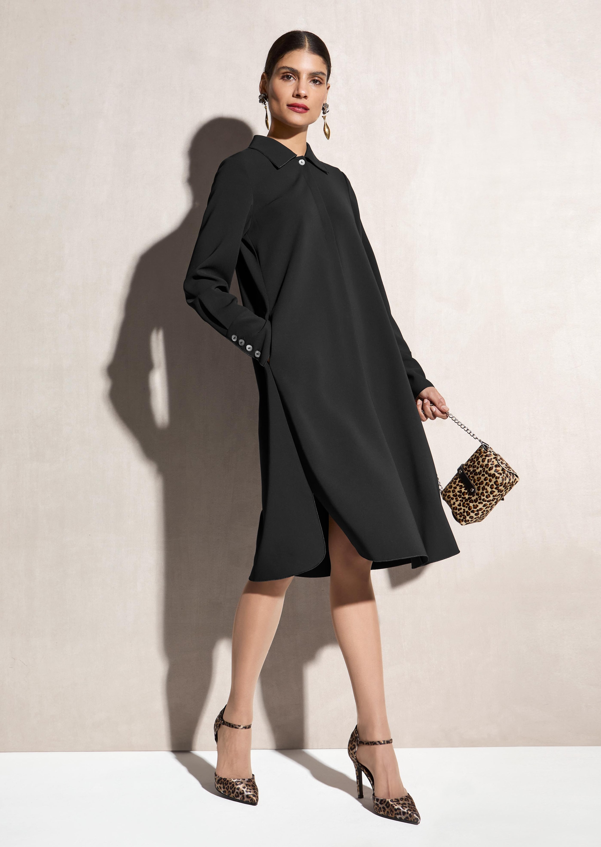 Hemdblusenkleid mit lässiger Silhouette
