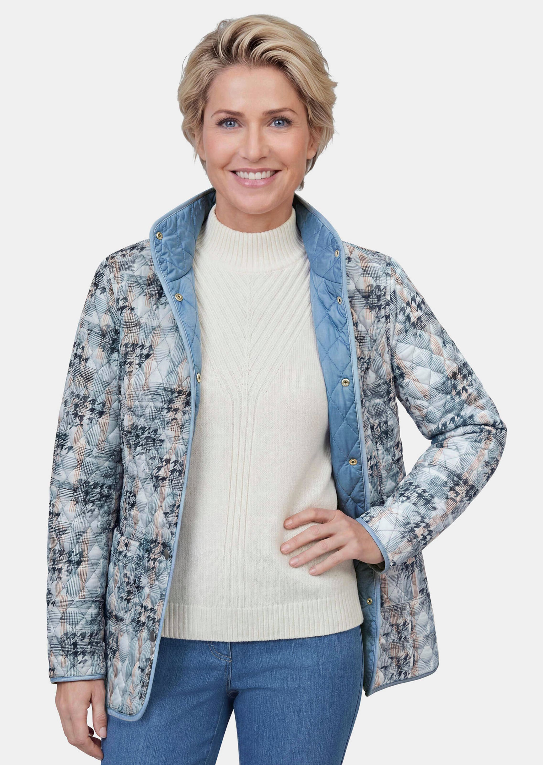 Leichte Wendejacke mit Rautenstepp