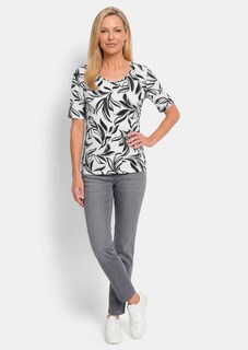 Jerseyshirt mit modischem Floraldruck thumbnail 2