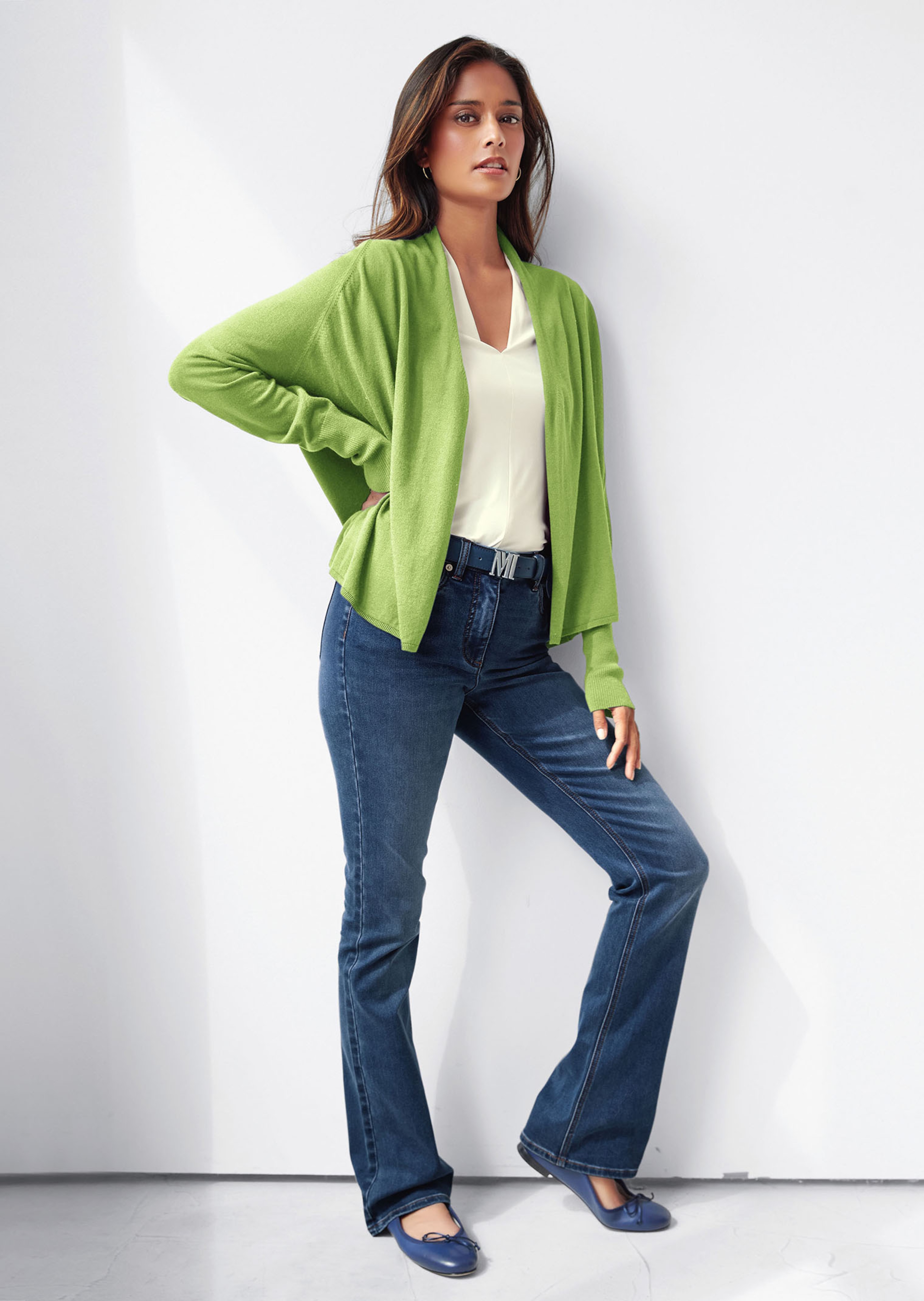 Strickjacke mit Schalkragen